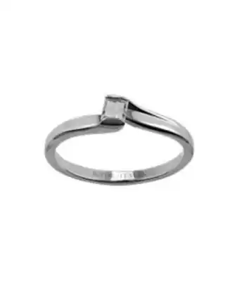 Joyerías Bizzarro Anillo de compromiso solitario de oro blanco con un diamante de 18 puntos oferta