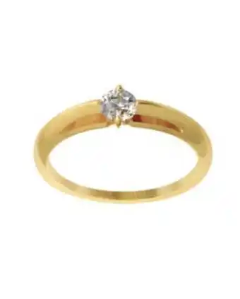 Joyerías Bizzarro Anillo de compromiso solitario de oro amarillo con un diamante de 34 puntos oferta