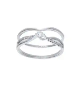 Joyerías Bizzarro Duo de anillos de oro blanco 14k con 20pts de diamante (h) (si2) oferta