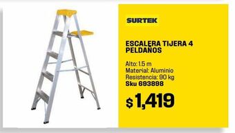 Sodimac Homecenter Escalera tijera 4 peldaños oferta