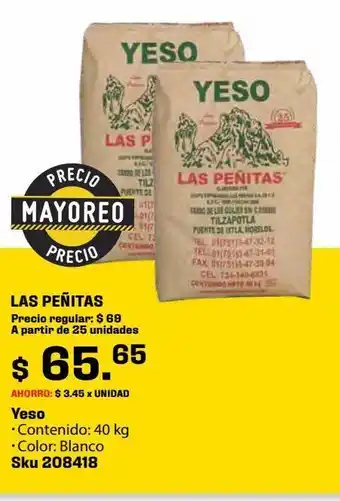 Sodimac Homecenter Yeso construcción 40 kg oferta