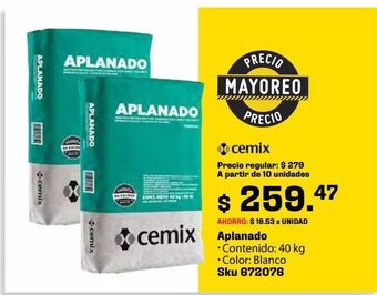 Sodimac Homecenter Aplanado cemix 40kg oferta