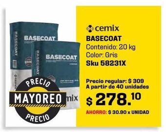 Sodimac Homecenter Basecoat gris 20kg oferta