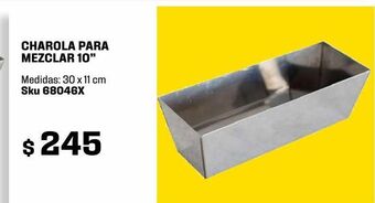 Charola de acero inoxidable 10" para mezclar