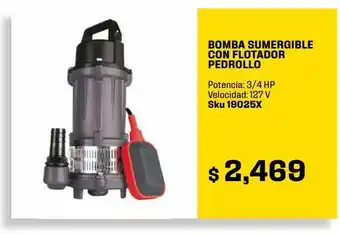 Bomba sumergible con flotador