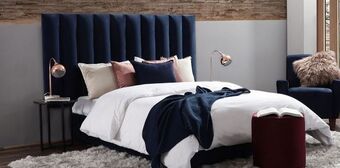 Muebles Dico Cama matrimonial monet azul oferta