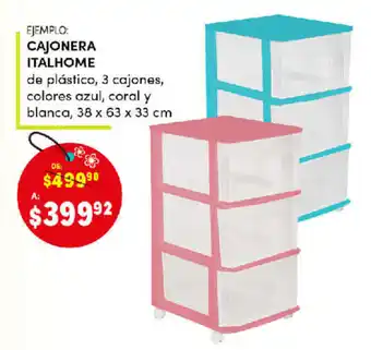 DelSol Cajonera italhome 38 x 63 x 33 cm oferta