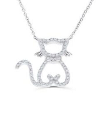 Joyerías Bizzarro Gargantilla de oro blanco 14k con 16pts de diamante (vs1-vs2) (g-h) oferta