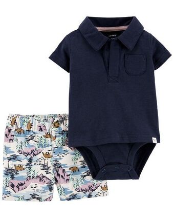 Carter's Conjunto conjunto de pañalero y shorts carter's oferta