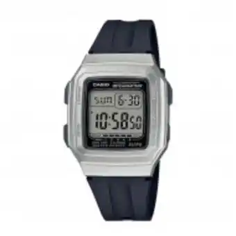 Reloj casio f201 digital plata correa resina negro