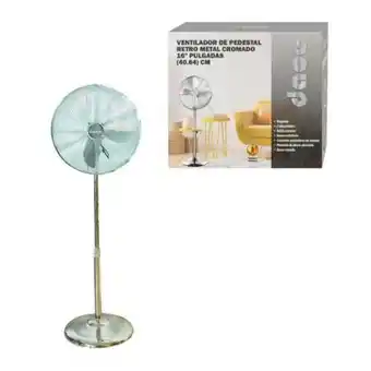 Sam's Club Ventilador de pedestal dace retro cromado oferta
