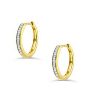 Joyerías Bizzarro Arracadas oro amarillo 14k con 10 pts de diamante oferta