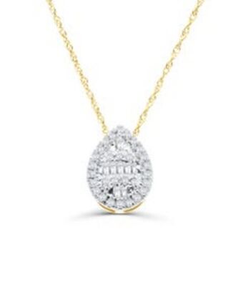 Joyerías Bizzarro Dije de oro amarillo 14k con cadena 45cm con 16pts de diamante oferta
