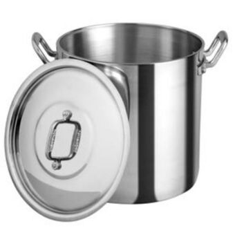 El Bodegón Olla recta profesional acorazada de 4.0 mm. de 24 cm. vasconia pro de aluminio plateado pulido con certificación nsf oferta