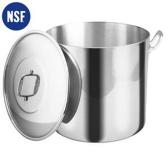 El Bodegón Olla alta recta acorazada de 4.0 mm vasconia pro de aluminio plateado pulido con certificación nsf oferta