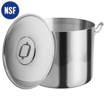 El Bodegón Olla alta recta acorazada de 4.0 mm vasconia pro de aluminio plateado pulido con certificación nsf oferta