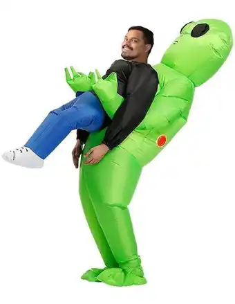 Disfraz inflable rack & pack alíen