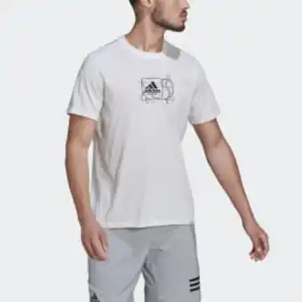 Adidas Playera estampada tennis golden cut oferta