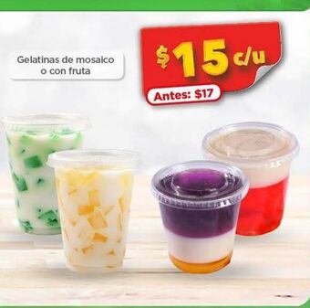 Bodega Aurrerá Gelatina de mosaico o con fruta oferta