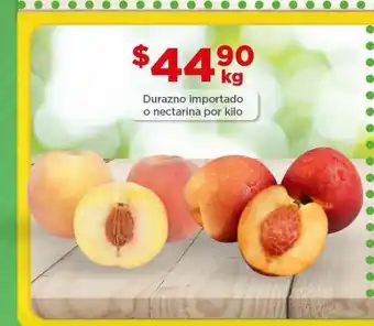 Bodega Aurrerá Durazno importado o nectarina por kilo oferta