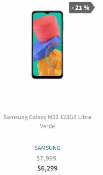 Elektra Samsung Galaxy M33 128GB Libre Verde oferta