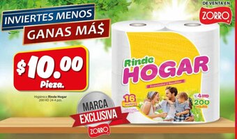 Higiénico Rinde Hogar 200 HD 24-4 pzs