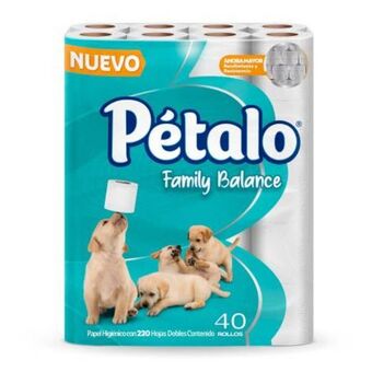Papel higiénico petalo family balance 40 rollos