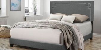 Muebles Dico Cama queen size ishiko ii tela gris oferta