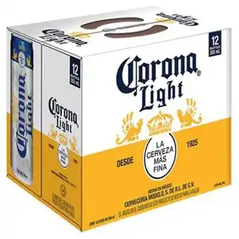 Soriana Mercado Cerveza corona light 12 pack de 355 ml lata oferta