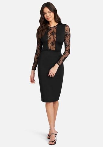 Bebe Lace inset midi dress oferta