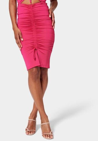 Bebe Ruched front knit skirt oferta