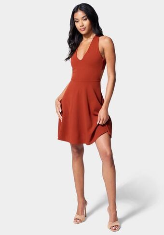 Bebe Cross back skater dress oferta
