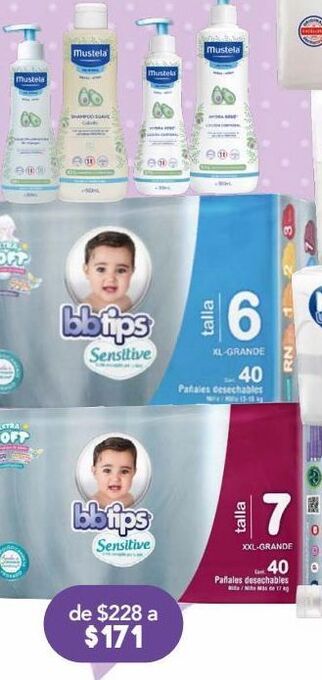 Farmacia San Pablo Bbtips pañales unisex etapa 3 40 piezas oferta