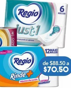 Regio rinde+ papel higiénico 12 piezas
