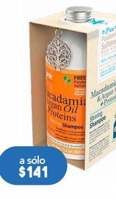 Vivorganik by vivelle shampoo macadamia y aceite de argan+proteinas de origen natural 500 ml