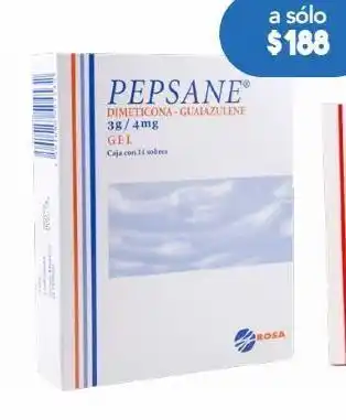 Farmacia San Pablo Pepsane gel 14 gel sobre dimeticona 3 g guaiazuleno 4 mg oferta