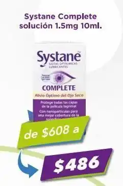 Farmacia San Pablo Systane gotas oftálmicas lubricantes 10 ml solución gotero hidroxipropil-guar 1.5 mg oferta