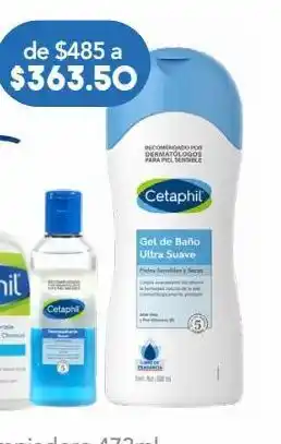 Cetaphil gel de baño corporal ultra suave para pieles sensibles y secas 500 ml gel