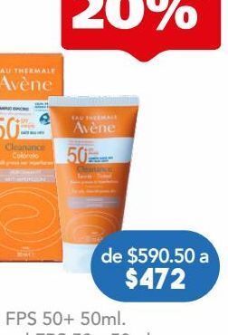 Avène cleanance protector solar fps 50+ con color 50 ml