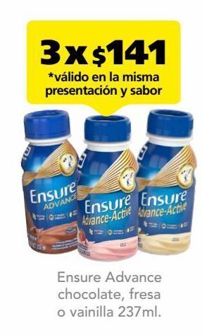 Farmacia San Pablo Ensure advance alimentación especializada líquida única con hmb, fresa 237 g oferta