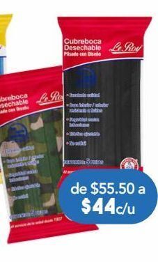 Farmacia San Pablo Le roy cubreboca desechable plisado diseño militar 5 piezas oferta