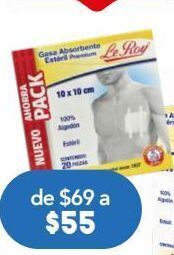 Farmacia San Pablo Le roy gasa estéril 10 x 10 cm 20 piezas oferta