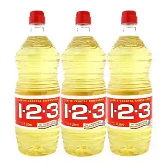 Aceite vegetal 1-2-3 3 pzas de 1 l