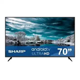 Pantalla sharp 70 pulgadas android tv uhd 4k 4t-c70bk2ud
