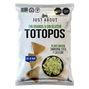 Sam's Club Totopo organico just about foods gluten free & sin granos oferta