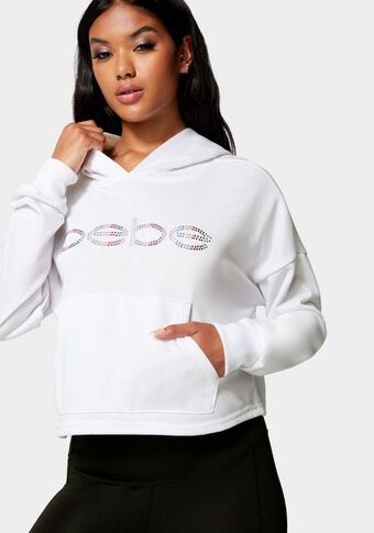 Bebe Bebe logo studded hoodie oferta