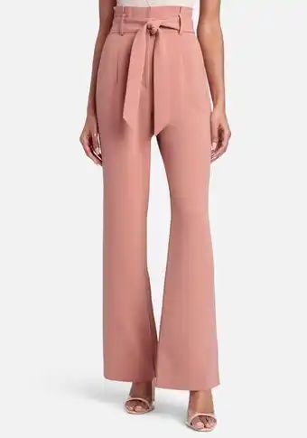 Bebe High waist paper bag self tie wide leg pant oferta