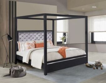 Muebles Dico Cama queen size abrie negro oferta