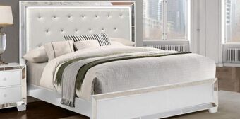 Muebles Dico Cama queen size belisa-white blanco oferta