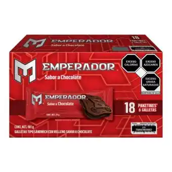 Sam's Club Galletas emperador sabor chocolate 18 paketines de 54 g oferta